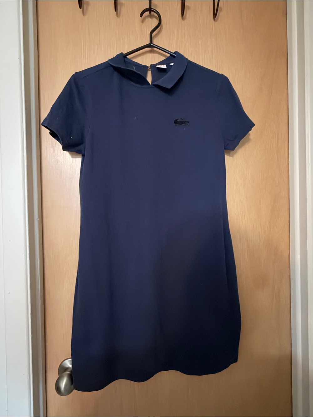 Lacoste Navy Short-Sleeve Polo Shift Dress